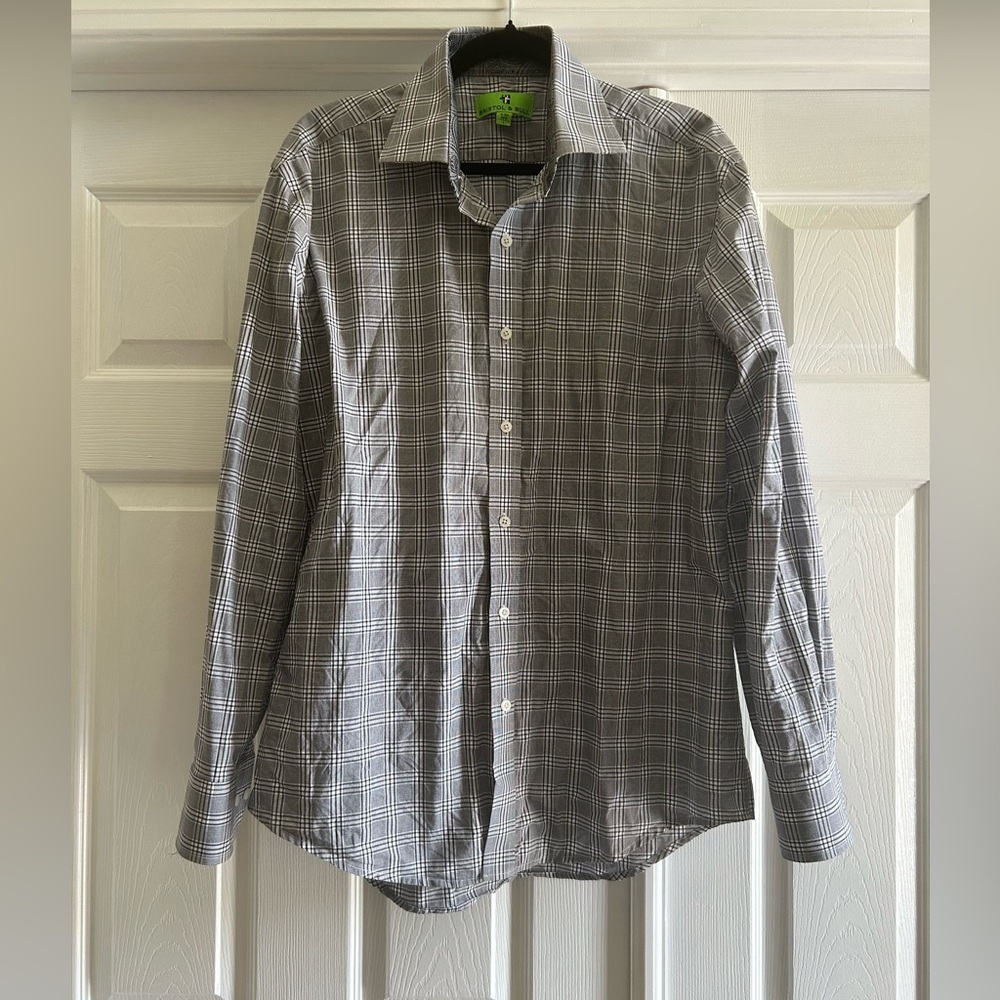 Bristol & Bull Gray Checkered Men's Shirt